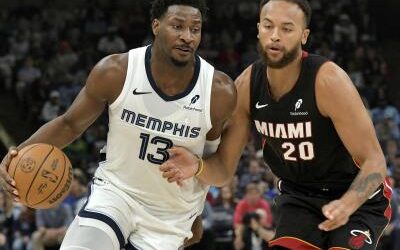 Jaren Jackson y Bane guían a Grizzlies a victoria sobre Miami