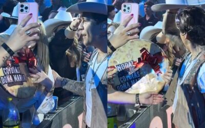 Christian Nodal regaña a fan por intentar quitarle el sombrero | VIDEO