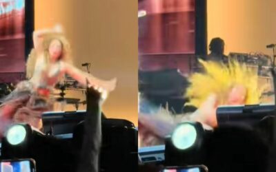 Shakira sufre tremendo azotón durante concierto en Canadá