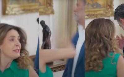 Cachetada de Mayrín Villanueva a Eduardo Santamarina se vuelve viral | Video