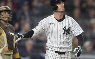 Yankees ganan a Padres 4-3 en 10 innings tras romper juego sin hit