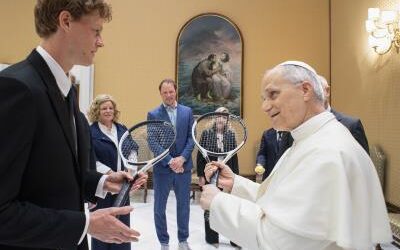 Tenis: Jannik Sinner, número uno, se reune con el papa León XIV