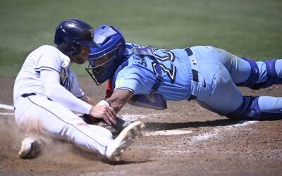 Caminero, dos dobles, anota y empuja y los Rays barrieron a Blue Jays
