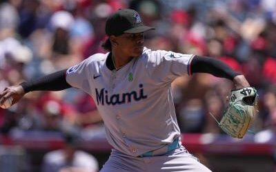 Edward Cabrera poncha a 10 y los Marlins blanquean 3-0 a Angelinos
