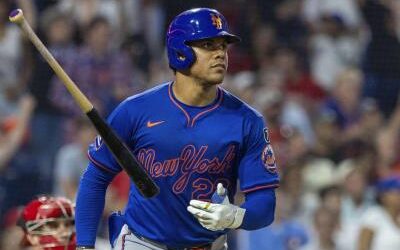 Juan Soto, dos jonrones en récord de cuadrangulares de los Mets