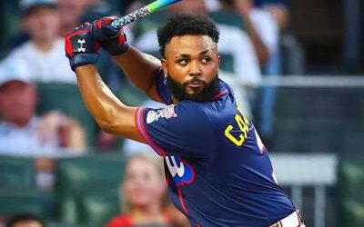 Caminero va por el récord de HR entre dominicanos en su primer año