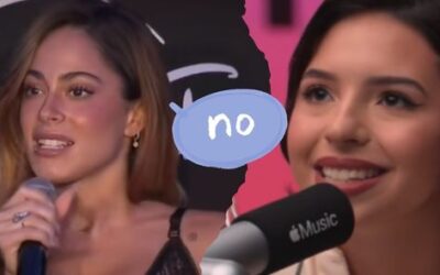 Tini genera debate en redes tras rechazar a Ángela Aguilar en ruda de prensa | Video