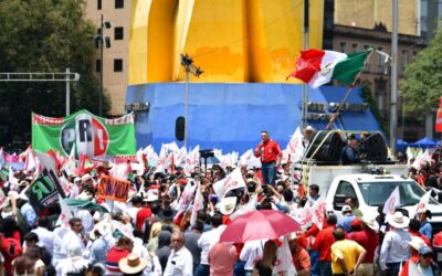 Priistas se manifiestan para apoyar a ‘Alito’ tras enfrentamiento con Noroña