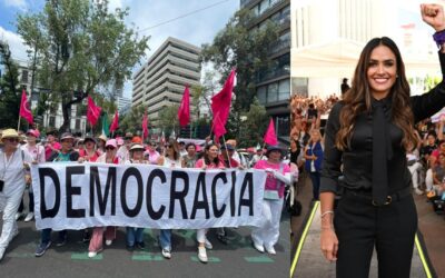 Alcaldesa de Cuauhtémoc encabeza marcha opositora en la CDMX