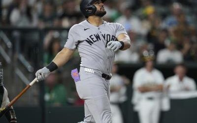 MLB: Jasson Domínguez pega doble y remolca dos, Yankees ganan