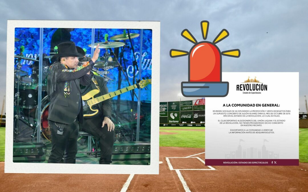 Alerta por boletos falsos: Julión Álvarez no se presentará en el Estadio de la Revolución