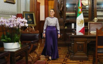 Sheinbaum eligió vestido artesanal para Grito de Independencia