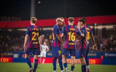 Barcelona se entrena en Newcastle antes de regresar a casa