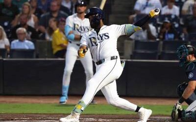 Junior Caminero: 40 jonrones y 100 empujadas en triunfo de Rays