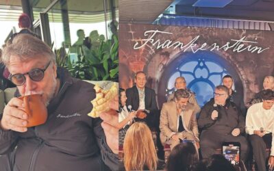 ¿Dulce desayuno con el monstruo? Del Toro endulza a colegas y prensa con ‘Frankenstein’