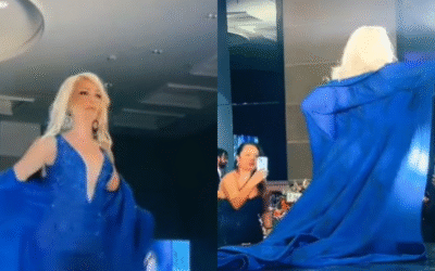 Olivia Collins sufre accidente en plena pasarela | VIDEO