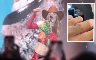 Belinda sufre lesión en la mano por tocar la batería durante show | VIDEO