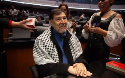 Fernández Noroña pide licencia para viajar a Palestina