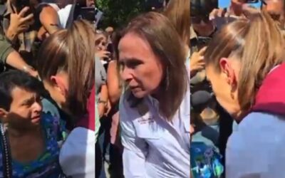 Ante Sheinbaum en Veracruz, mujer señala a Nahle por prometer ayuda y no cumplir