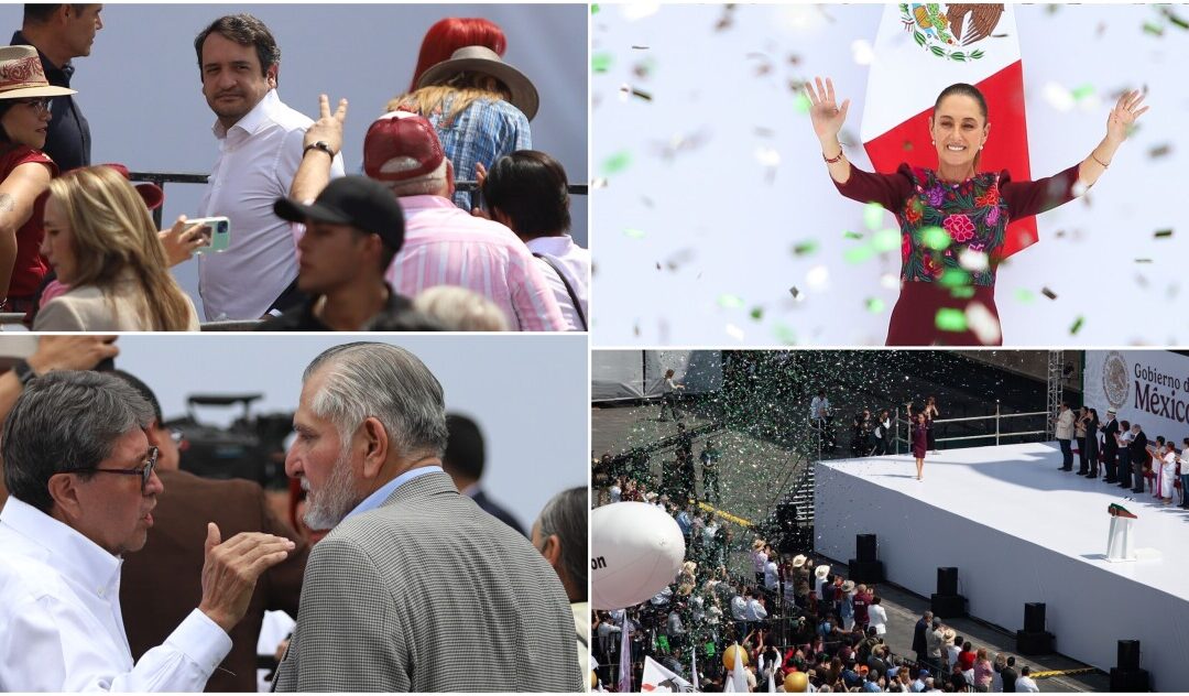 Ellas y ellos ocuparon la primera fila en el informe de Sheinbaum en el Zócalo