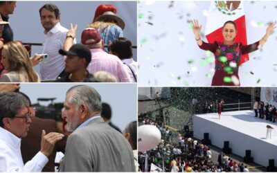 Ellas y ellos ocuparon la primera fila en el informe de Sheinbaum en el Zócalo