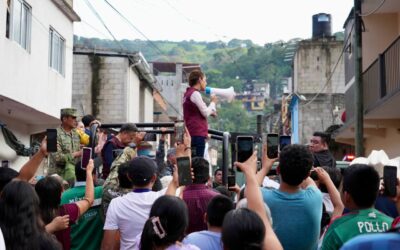 Sheinbaum supervisa daños por lluvias en Hidalgo y arranca censo de viviendas