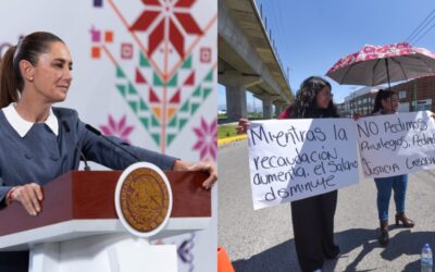 “No se pueden cumplir todas las demandas”, dice Sheinbaum a trabajadores del SAT