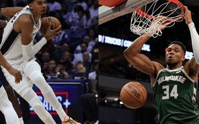 NBA: Wembanyama y Giannis, los mejores de la primera semana