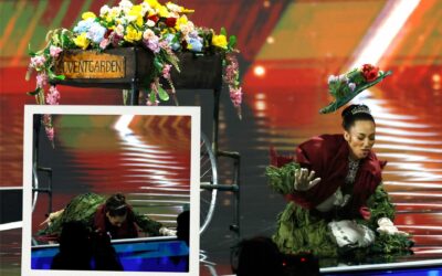 Miss Gran Bretaña sufre caída durante la competencia de traje típico | Video