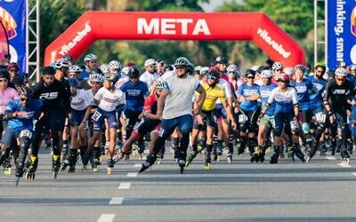 340 personas participan en el Maratón de Patinaje