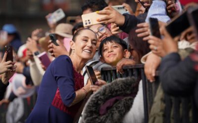 #EnImágenes | El mitin de Sheinbaum en el Zócalo por los 7 años de gobiernos morenistas