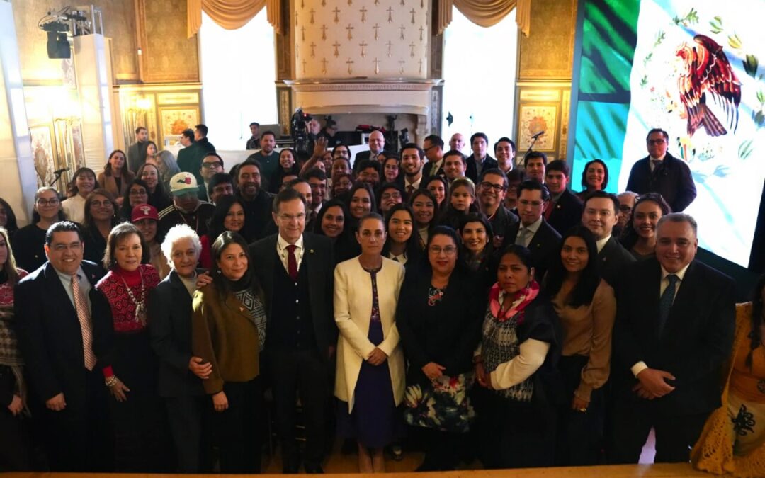 Sheinbaum se reúne con comunidad mexicana en EU