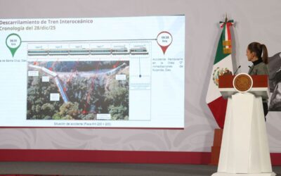 Sheinbaum: Se va a esclarecer ‘con mucho rigor’ el descarrilamiento, pero la prioridad son las víctimas