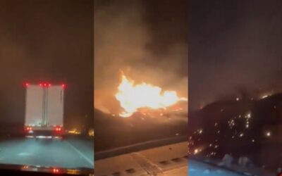 Pipa de gas explota en la autopista México-Querétaro