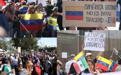 Cientos protestan en la embajada de EU en México tras ataque a Venezuela