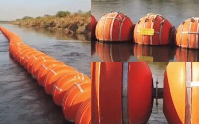 Embajada de EU en México alerta sobre ‘muro flotante’ en el Río Bravo