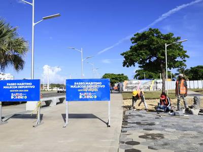 Malecón Deportivo y Paseo 30 de Mayo alcanzan 85 % de ejecución