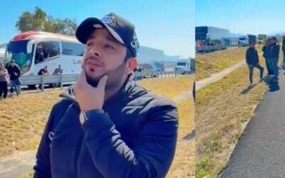 Pancho ‘El Gallo’ Elizalde queda varado más de 25 horas tras bloqueos carreteros