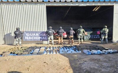 Sedena y Guardia Nacional decomisan 19 armas largas, 8 granadas y 16 vehículos en Namiquipa, Chihuahua