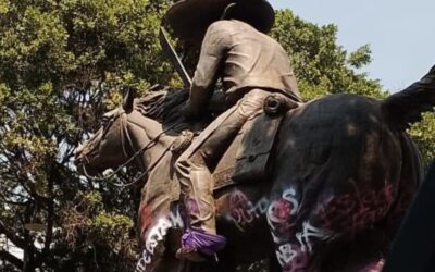 ¿Qué dijo la familia de Emiliano Zapata tras pinta a uno de sus monumentos durante marcha del 8M?