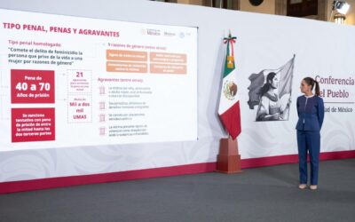 Sheinbaum va por ley general para prevenir, sancionar y reparar el daño por feminicidio