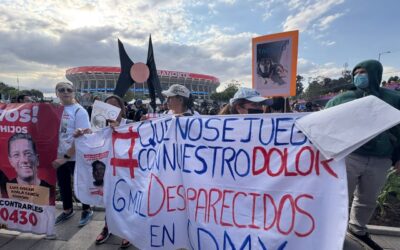 Madres buscadoras protestan en partido México-Portugal: «La presidenta no acepta la crisis de desaparecidos»