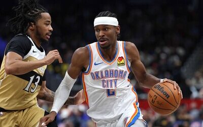 NBA: Gilgeous-Alexander anota 40 y el Thunder suma 11 al hilo