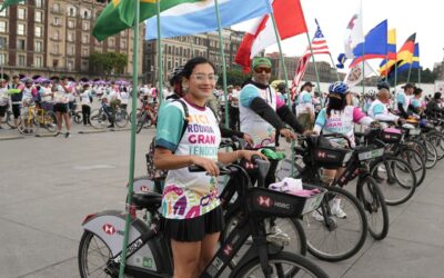 Miles de ciclistas estrenan la Ciclovía Gran Tenochtitlán en la Ciudad de México