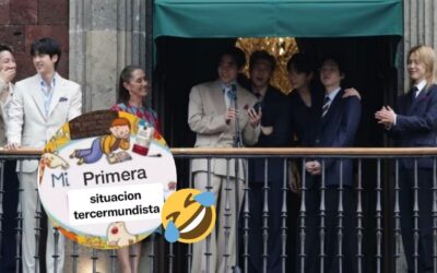 BTS provoca ola de memes tras saludo junto a Sheinbaum en Palacio Nacional