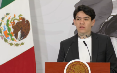 Junior H y Majo Aguilar aparecen en la mañanera de Sheinbaum para impulsar concurso México Canta