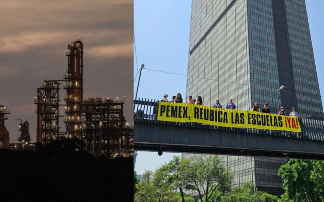 Madres exigen al director de Pemex la reubicación de las escuelas cercanas a la Refinería Dos Bocas