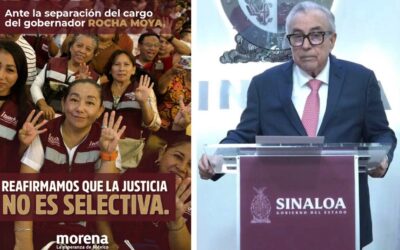 Morena sobre licencia a Rocha Moya: la justicia no es selectiva y nadie está por encima de la ley