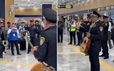 Turistas del Mundial 2026 son recibidos con mariachi en el AICM