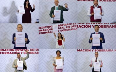 Ellas y ellos buscan las candidaturas de Morena para gobiernos de Aguascalientes, Baja California y BCS